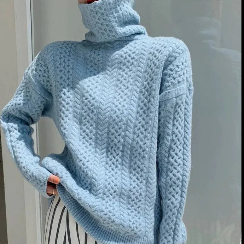 Suéter De Cuello Alto De Cachemira Couture